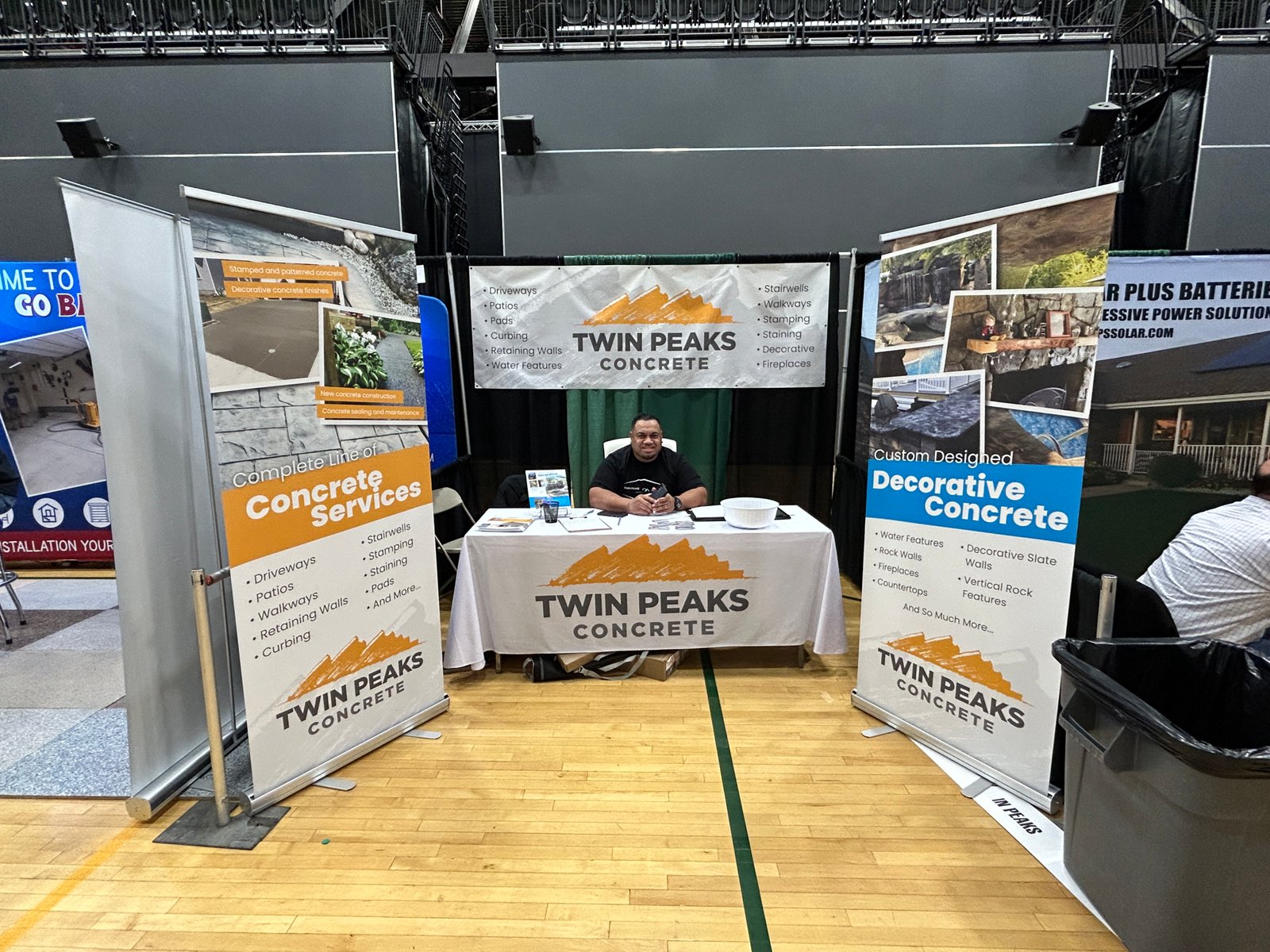 Twin Peaks Concrete trade show booth banners
